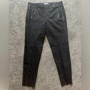 Vince Black Dress Pants with Satin Side Stripes